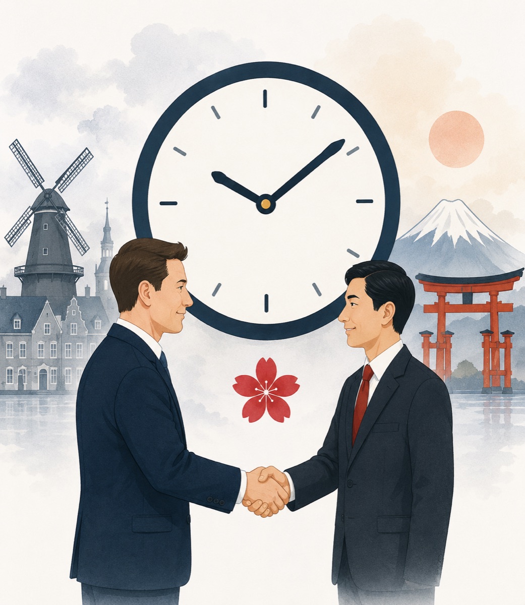 Two business teams drifting out of alignment over time as trust and communication weaken