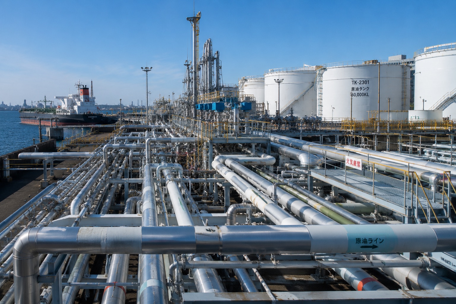 Industrial energy terminal representing a Europe–Japan business engagement involving complex stakeholder and decision-making structures